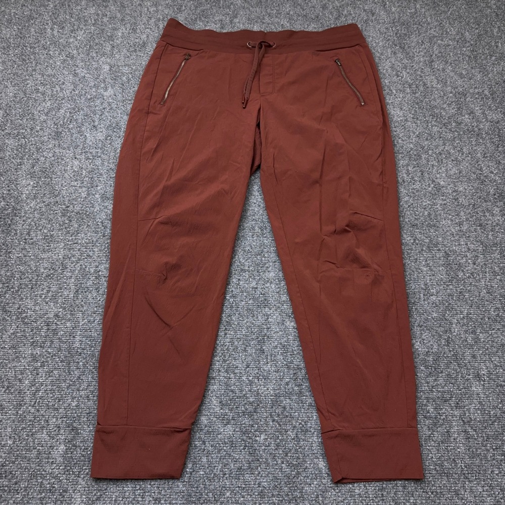 Athleta Trekkie North Jogger Womens 14 Cattail Brown Ripstop Hiking Travel Pants